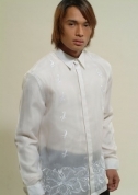 Men's Barong White Jusi fabric 100451 White Men's Barong White Jusi fabric 100451 White